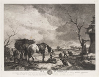 KG 13099
<br/>
De houthakkers.
<br/>
<em>Moyreau, Jean (1690-1762)</em>